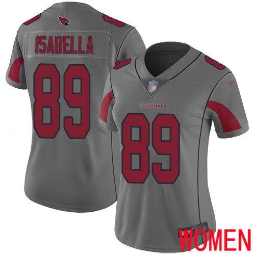 Arizona Cardinals Limited Silver Women Andy Isabella Jersey NFL Football #89 Inverted Legend->arizona cardinals->NFL Jersey